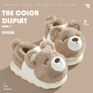 Dép Bông Mùa Đông 2024 Mới Có Gót Dép Đi Trong Nhà Ấm Áp Đế Dày Chống Trượt Cặp Đôi Dép Cotton Cho Nam Và Nữ