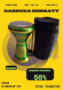 darbuka motif mesir ukuran 9inci lengkap