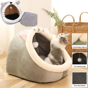 Cat Pad Bed Sweet Soft Warm Pet Basket Cozy Kitten Lounger Cushion Pet House Tent Small Dog Mat for Washable