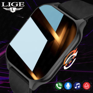 LIGE 2023 jam tangan pintar pria dan wanita tampilan jam khusus panggilan bluetooth asisten suara anti air pelacak kesehatan dan kebugaran Smart Watch
