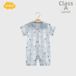 Aengbay | Lycell Baby One-Piece Summer Short-Sleeve Sailor Suit