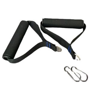 Fitness Handle Foam Grip Exercise Equipment Accessory Pull Rope Door Buckle Foot Strap Elastic Band Handle Yoga Fitness