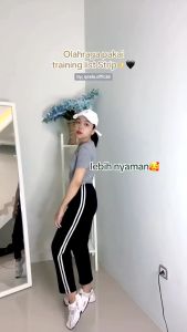 Celana Training Panjang Olahraga Dewasa Pria dan Wanita Bahan Lotto Premium