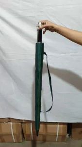 OH High Quality 27inches golf umbrella black uv coated straight handle with pouch (new style)