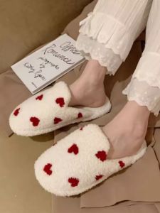 รองเท้าแตะพื้นนุ่มแบบสวมสำหรับในบ้าน รองเท้าแตะแบบสวมสำหรับเด็กผู้หญิง ฤดูใบไม้ร่วง/ฤดูหนาว สวมใส่สบาย นุ่ม สวมใส่ในบ้าน