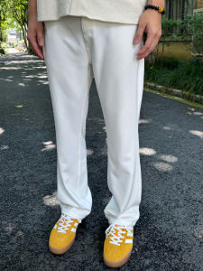 Quần Ống Loe Màu Trắng DaeeWooo Ống Rộng Thoải Mái Đa Năng Quần Ống Rộng Thương Hiệu Polyester Kháng Khuẩn Mùa Hè Quần Ống Rộng