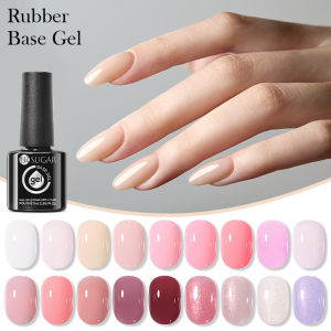 เล็บเจลสีหวานเจลเติมฐานยาง7มล. เจลกากเพชรเคลือบเงารังสี UV แบบกึ่งถาวรเจลเจลไฮบริจแบบมืออาชีพ