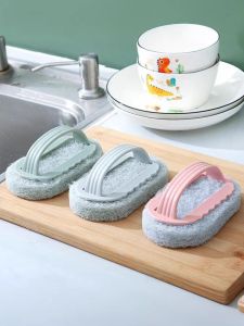 Bàn Chải Vệ Sinh Phòng Tắm Có Tay Cầm Chổi Kính Vữa Nhà Bếp Chổi Rửa Nồi Magic Sponge Dụng Cụ Vệ Sinh Gia Đình