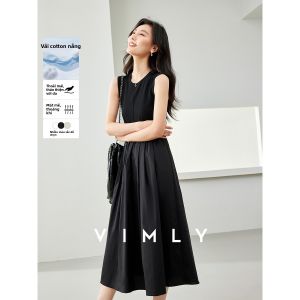 Vimly | Đầm Dạ Hội Tay Ngắn Eo Thon Màu Xanh