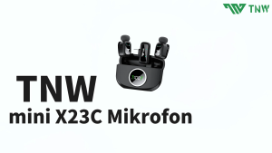 TNW X23C Wireless Lavalier Microphone Mini Clip On Mic AI Noise Reduction Plug & Play Mikrofon Wireless Untuk HP Android/IOS Vlog Live YouTube