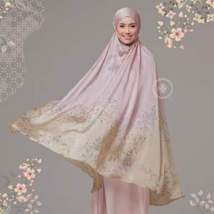 SG-Miraya Satin Silk Telekung | Mukena Travel