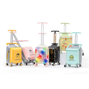 Universal Wheel Baby Travel Suitcase Large Capacity Boarding Luggage Carry on Seat Ride on Suitcase for Kids Trolley Case 20 inch