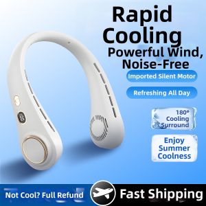 JZXS | Leafless Quiet Strong Wind USB Charging Portable Neck Fan