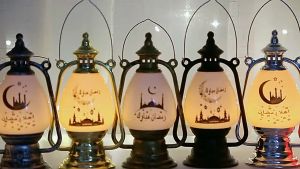 Indo - Lampu LED Dekorasi Muslim Free Baterai / Lantern Electronic Candle Wind Lamp