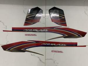 Bộ tem airblade 2008 màu đỏ hàng nhập Thái Lan chất lượng cao dành riêng cho dòng xe này tem in lụa màu sắc cực đẹp giá bán cực tốt bán lẻ như bán sỉ