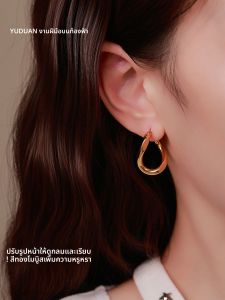 ต่างหูทรงกลมหรูหราจากไททาเนียม เครื่องประดับแฟชั่นสำหรับผู้หญิง ทองแดง ทองแดงผสม ทองแดงผสม ทองแดงผสม