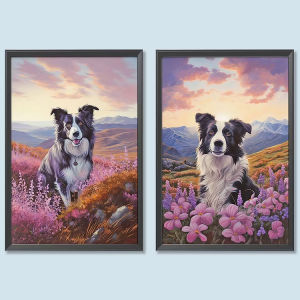 Border Collie Cute Dog Pet Animal Portrait Art 5D DIY Diamond Painting Full Square Or Round Drill For Adults Home Wall Art Gift