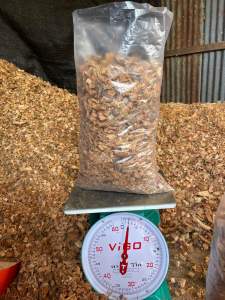 เปลือกมะพร้าวสับกลาง ราคาถูกและดีคุ้มสุด ขนาด2กิโลกรัม