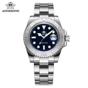 Đồng Hồ Thạch Anh Analog Bằng Thép Không Gỉ Sang Trọng Dành Cho Nam ADDIESDIVE Đồng Hồ Lặn Chống Nước 20 Thanh Phát Sáng Với Núm Vặn Và Khóa Gập An Toàn