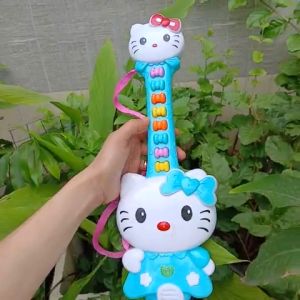 [ VIDEO THAM KHẢO ] Đàn Ghita Mèo Dễ Thương Nhạc Tiếng Việt Có Đèn Cho Bé SẴN PIN KÈM THEO