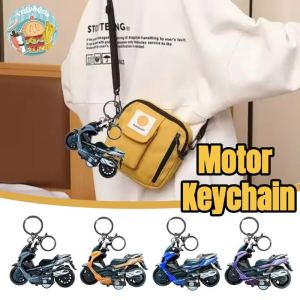 Alloy Motorcycle Keychain Creative Simulation Motorcycle Toy Model Car Key Bag Pendant Unique Gift