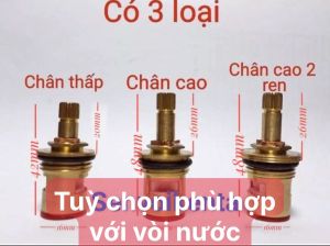 Lõi vòi nước lạnh thay thế phổ thông đồng thau cao cấp bảo hành 1 đổi 1