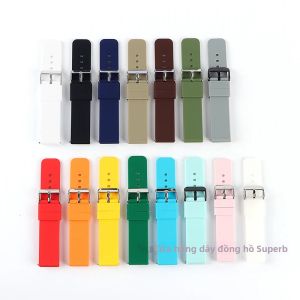 Dây Đeo Đồng Hồ Silicon Cao Su Mềm Tháo Lắp Nhanh Tương Thích Với Samsung Galaxy Garmin Huawei GT2/GT3 - Có Thể Điều Chỉnh Kích Thước 14/16/18/20/22/24mm