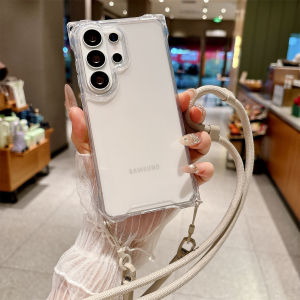szhaiyu | Crossbody Transparent Phone Case for Samsung Galaxy S26 Ultra S25 S24 S23 Plus S21FE A17 A36 A56 A26 A55 A35 Plastic Clear Cover