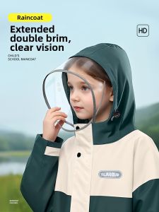 SLVGOODS | Childrens Raincoat With Backpack Space For Students Waterproof