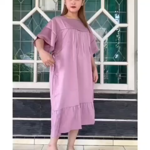 TERBARU PROMO TERLARIS DASTER JUMBO XXXL DADA REMPEL TERBARU MURAH DRESS LENGAN 3/4 DASTER RAYON BUSUI JUMBO DRESS POLOS KEKINIAN DRESS RAYON