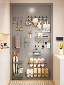 Auzzo | Magnetic Organizer Shelf With Hooks