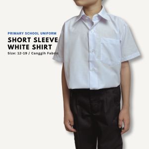 ➤Bintik Kuning➤Sekolah Rendah Baju Kemeja Putih-Canggih/ [Yellow Stain]Primary School Short Sleeve Shirt