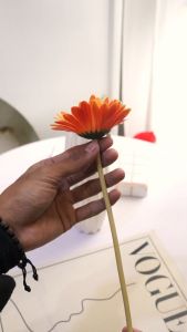 Bunga Daisy Gerbera Artificial High Quality/Bunga Palsu Real Touch untuk Dekorasi Hantaran Wisuda Fotoprops