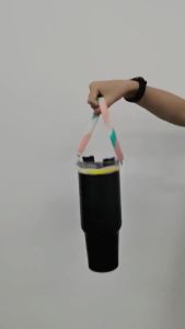 Advanced Handle Silicone Paracord Cup Rope Strap Sling For Most of 8~40oz Vacuum Tumbler Thermos Water Bottle Such As Stanley Owala