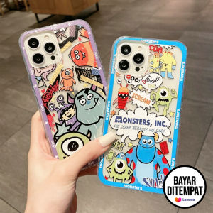 Case iPhoone 6 - 6s - 6 plus - 6s plus - 7 - 8 - 7 plus - 8 plus - X - XS - 12 - 13 Motif Cute Monsters Transparant ( Type Lain Via Chat ) Fashion Case - Case Terbaru - Case Vivo Case Murah - Pelindung Hp COD AFC