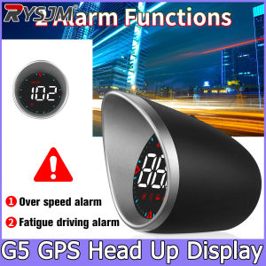 RYSJM | G5 GPS HUD Gauge Smart Digital Speedometer Mileage Meter MPH KMH Overspeed Alarm Head Up Display For All Car Universal Compass