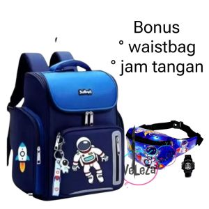 Tas ransel anak Laki-laki ASTRONOT tas ransel sekolah free waistbag jam tangan tas anak