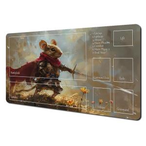 Magic Card Playmat MTG playmat Rabbit archer Raccoon Mouse mat anti-slip Durable Stitched Edge 35X60CM Desk Mat tapete magic mtg