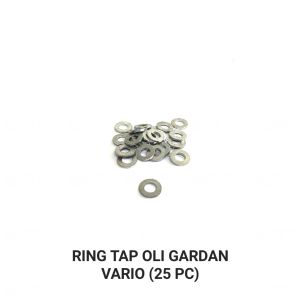 Ring Tap Oli Gardan Vario 8mm (Harga Per Pak Isi 25) - Ring Reng Plat Aluminium Almini Tutup Oli Oil Gardan Baut M8 Baut Kunci 12 Universal Matic Honda ADV Beat Genio PCX Scoopy Spacy Vario Karbu 110 Vario Techno 125 Vario 125 Vario 150
