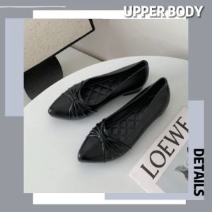 LEAShop คุ้มมาก รองเท้าคัทชูผู้หญิง งานแฟชั่นสำหรับสาวๆ สีดำล้วนใส่ง่ายใช้งานได้หมด วัสดุเป็นยางเงาสวย ใครกลัวกัดแนะนำบวกไซซ์เพิ่ม