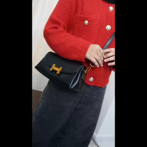 SKM Womens Plain Sling Bag With H Letter Buckle BG975 Beg Perempuan