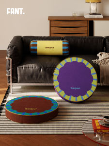 หมอนรองนั่งแบบกลมสไตล์ย้อนยุคโบราณ หมอนรองนั่งสำหรับการนั่งสมาธิ หมอนรองนั่งแบบพับได้สำหรับใช้ในบ้าน หมอนรองนั่งแบบไม่มีตะเข็บ