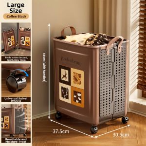 Kaman | Retro Foldable Dirty Clothes Storage Basket Large Capacity