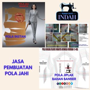 Pola Jiplak Pola Instan Pola Baju POLA KEMEJA DEWASA LENGAN PANJANG