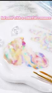 12 piece set of stationery dark dyed scrapbook romantic watercolor gold foil stickers rainbow mood