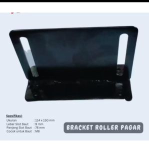 fullset brecket roller pagar dudukan roda atas pagar rumah pintu pagar dorong.