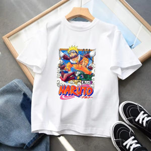 Bandai | Naruto  Clothes Men and Women Summer T-shirts Cartoon Anime Graphic Print Tee Fashion Short Sleeves Cute Tops Gifts