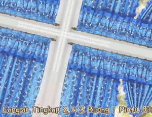 MBS Classic Curtains Langsir Murah 2 & 3 Tingkap and Langsir Pintu Bilik Siap Jahit (Buatan Malaysia)