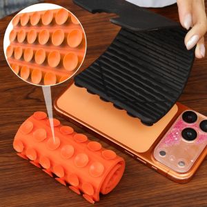 New Portable Travel Foldable Phone Stand Non-slip Suction Cup Holder Lightweight Reusable Silicone Phone Holder