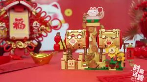 ⚠️现货⚠️ReadyStocks Fortune cat calendar blocks toys 招财猫 高崎 3018新春 新年 时来运转 日历 桌面 摆件 模型 拼装 儿童 积木 玩具 礼品